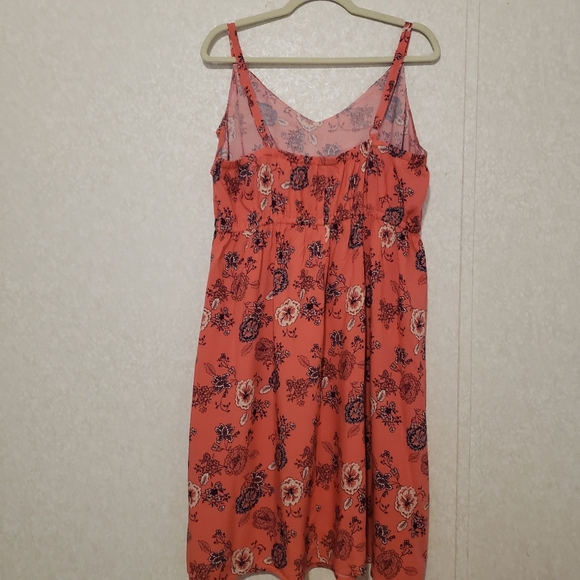 NEW TORRID ORANGE FLORAL RETRO DRESS...SIZE:2 - Picture 3 of 8